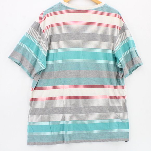 Lifted Research Group Shirt Men Multicolor Striped Short Sleeve Crewneck Size XL - Picture 7 of 9